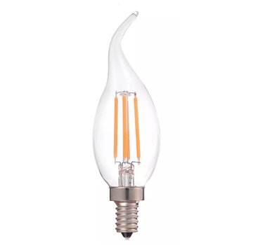 LED Filament lamp E14 fitting - C37 - 2700K warm wit licht - 5W vervangt 40W - dimbaar
