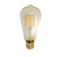 LED Filament lamp E27 fitting - ST64 - 2700K warm wit licht - 4W vervangt 40W - dimbaar