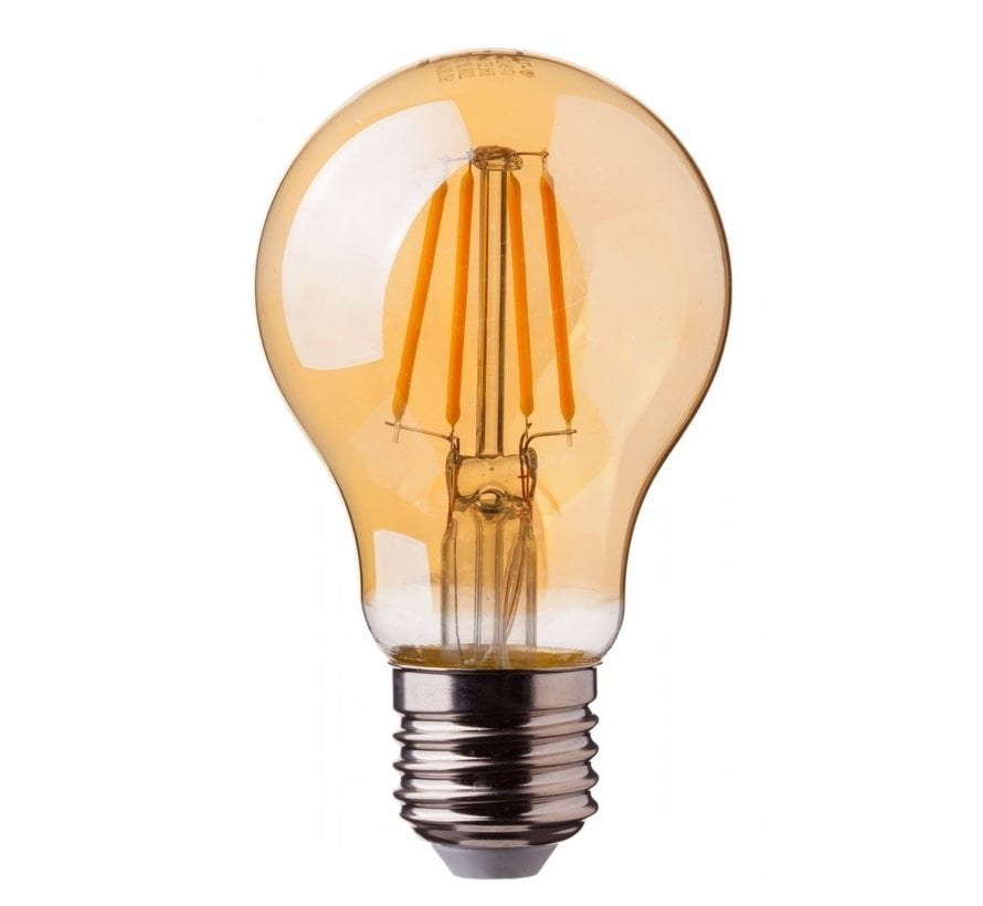 Voordeelpak 10 stuks LED Filament lamp E27 fitting - A60 - 2200K extra warm wit licht - 5W vervangt 50W - dimbaar