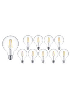 Voordeelpak 10 stuks LED Lamp E27 fitting - 2700K warm wit licht - 4W vervangt 40W - dimbaar