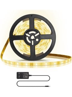 LED Strip 5M - 3000K warm wit licht – max. 20W - met aansluitstekker