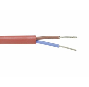 Aansluitsnoer per meter - 2x1.5mm² - Siliconenkabel - Brandwerend