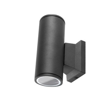 LED Wandlamp rond 2xGU10 fitting - IP65 waterdicht - Up Down - Zwart