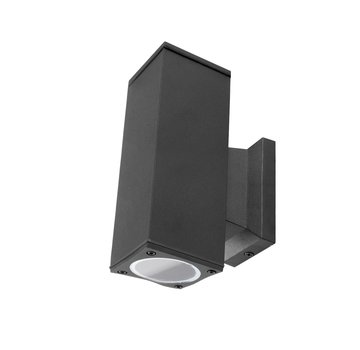 LED Wandlamp GU10 fitting - IP65 Waterdicht - Up Down Rechthoek - Zwart