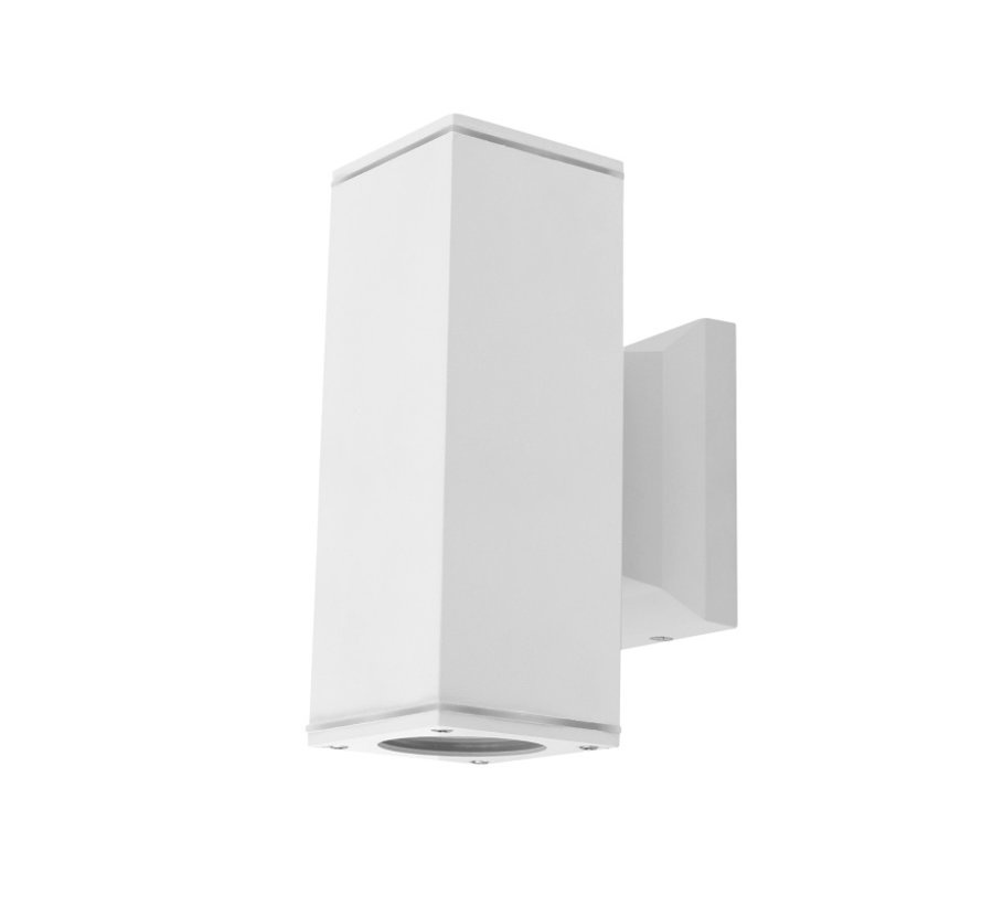 LED Wandlamp rechthoek 2xGU10 fitting - IP65 Waterdicht - Wit