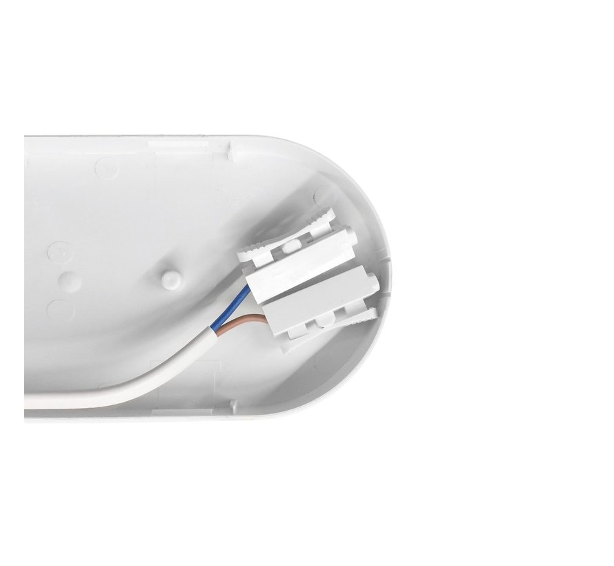 LED Opbouwlamp Ovaal - 4000K helder wit licht - 20W vervangt 180W - IP54 spatwaterdicht - met sensor