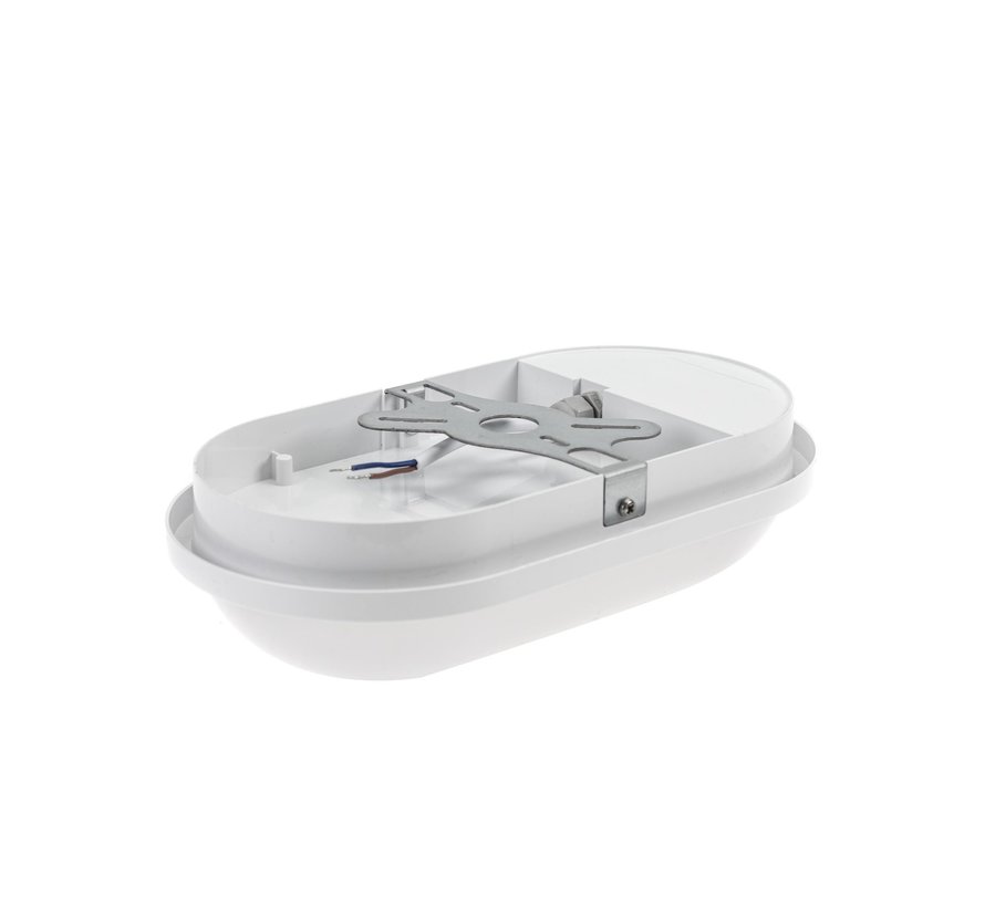 LED Opbouwlamp Ovaal - 4000K helder wit licht - 20W vervangt 180W - IP54 spatwaterdicht - met sensor