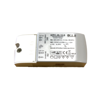 LED Voedingsadapter - 12V - 2.08A - 25W - Dimbaar