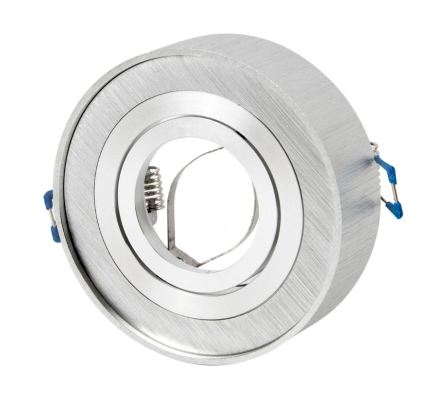 LED Inbouwspot - Zaagmaat Ø85mm - Geborsteld aluminium - Kantelbaar
