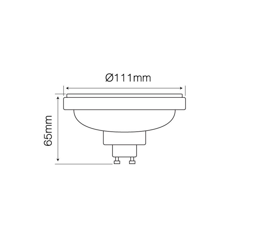 LED Spot GU10 fitting -  ES111 - 2700K helder wit licht - 12W vervangt 75W - 1080lm