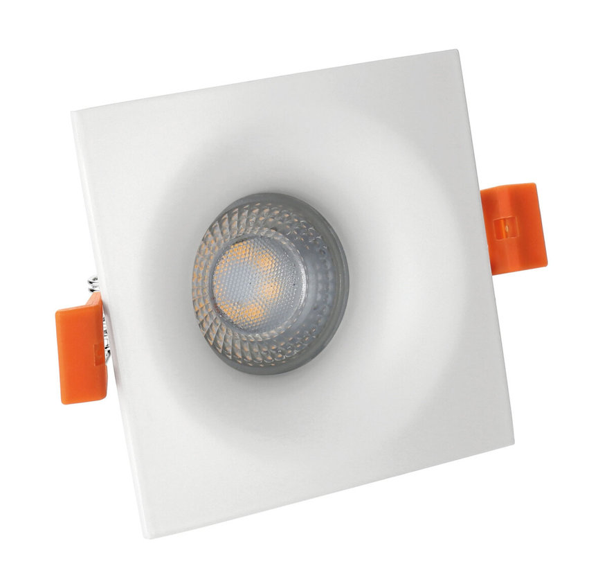 LED Inbouwspot GU10 fitting - IP20 stofdicht - Aluminium - Wit