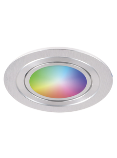 WiFi LED inbouwspot Aluminium - GU10 4,5W - RGB+CCT alle lichtkleuren - Bediening met de App