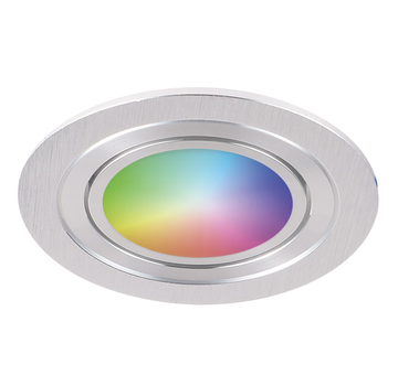 WiFi LED inbouwspot Aluminium - GU10 4,5W - RGB+CCT alle lichtkleuren - Bediening met de App