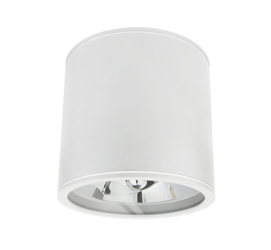 LED AR111 plafondspot wit rond IP65 - met GU10/AR111 fitting - excl. LED spot