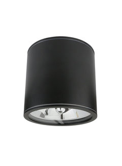 LED AR111 plafondspot zwart rond IP65 - met GU10/AR111 fitting - excl. LED spot