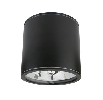LED AR111 plafondspot zwart rond IP65 - met GU10/AR111 fitting - excl. LED spot
