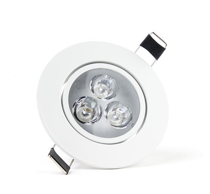 LED inbouwspot Dimbaar - 3W vervangt 25W - 2700K warm wit licht - Kantelbaar