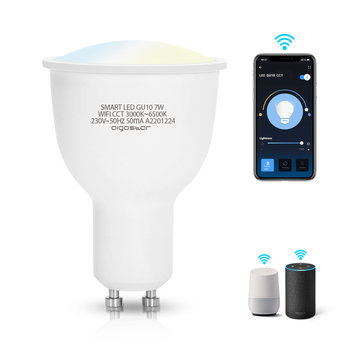 WiFi LED Spot GU10 fitting - Aigosmart - CCT 3000K-6500K - 7W vervangt 39W - Bedienbaar met de App