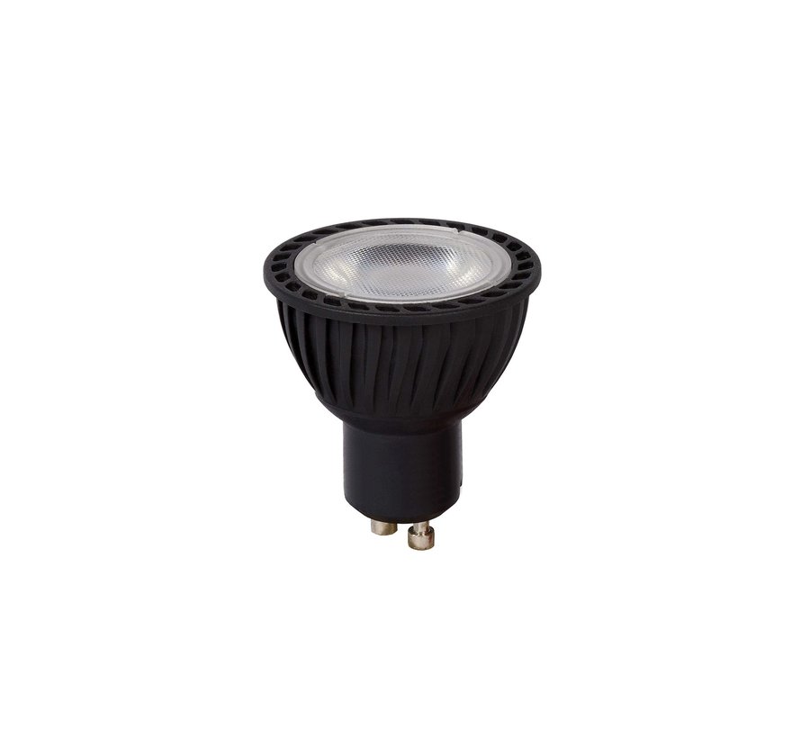 LED spot GU10 zwart dim to warm - 5W vervangt 30W - 2200K-3000K