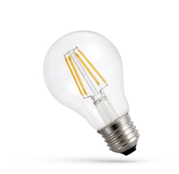 LED Filament lamp - Niet dimbaar - E27 fitting - A60 - 6W vervangt 70W - 3000K warm wit licht