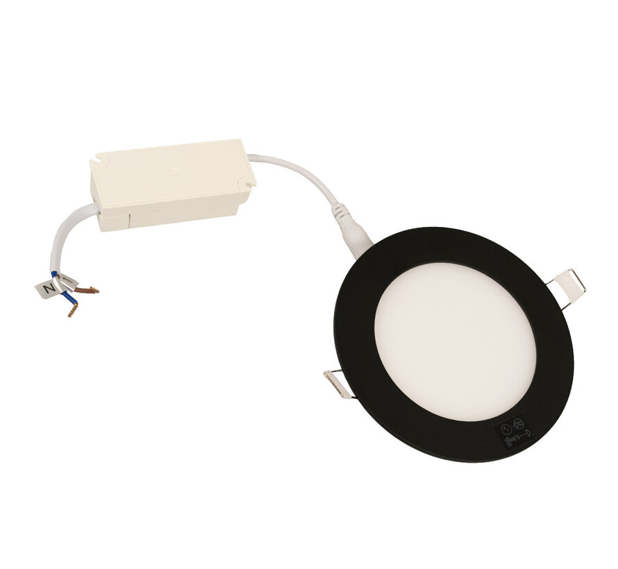 LED Inbouwspot rond - 3000K warm wit licht – IP44/20 - 6W - 120mm diameter