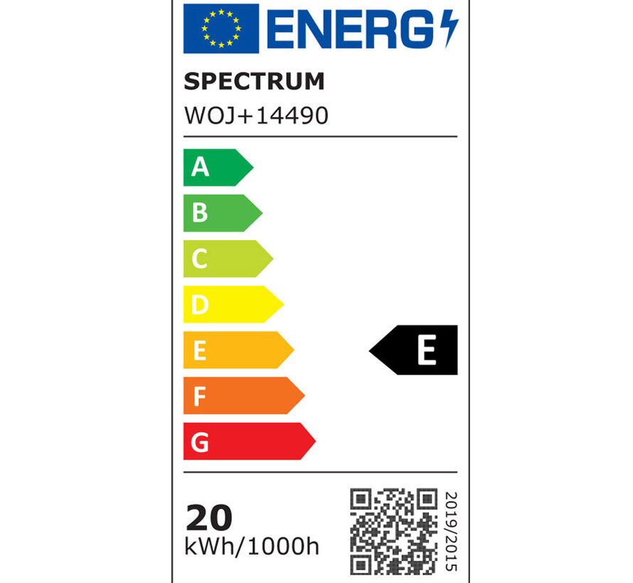 LED Lamp E27 fitting - A65 - 6000K daglicht wit - 20W vervangt 147W