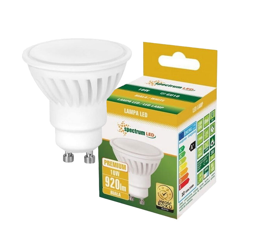 LED Spot GU10 fitting - Lichtkleur optioneel - 10W vervangt 90W - Keramisch