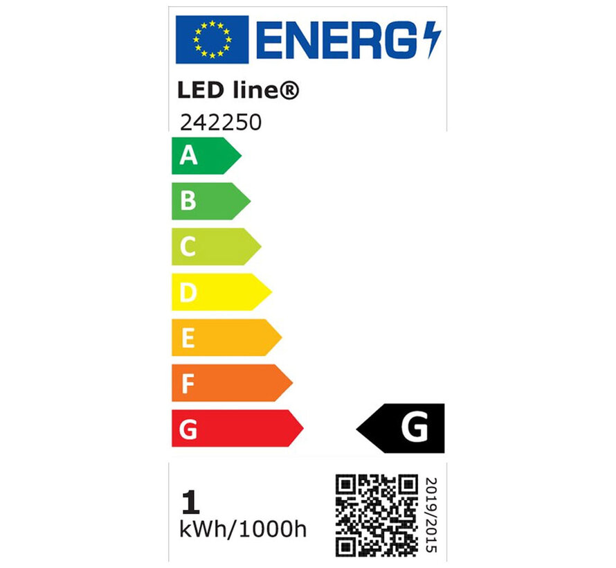 LED spot GU10 - 1W - 2700K warm wit licht - vervangt 10W - Glazen behuizing