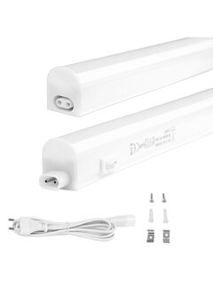 Spectrum T5 LED armatuur 30cm - 4W vervangt 40W - Lichtkleur optioneel - compleet met 1.5m aansluitsnoer en aan- uitknop