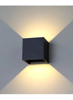 LED line LED  Wandlamp  IP54 - Zwart - 2x3W - Up and Down verstelbare lichtspreiding - Lichtkleur optioneel