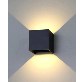 LED line LED  Wandlamp  IP54 - Zwart - 2x3W - Up and Down verstelbare lichtspreiding - Lichtkleur optioneel