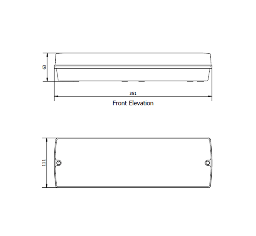 LED Plafond Inbouwframe - Wit -  voor noodverlichting portiek armatuur - 388x163.8mm