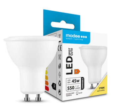 LED spot GU10 -  dimbaar - 6W vervangt 50W - 2700K warm wit licht