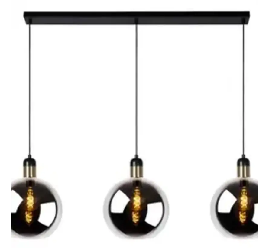 Lucide JULIUS - Hanglamp - 3xE27 - Fumé