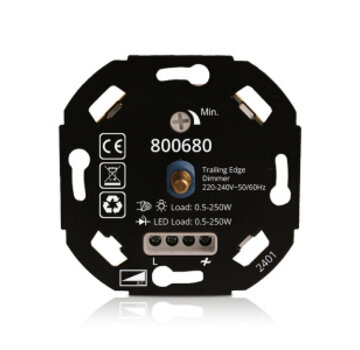 LED dimmer Fase af- en aansnijding - Geschikt voor alle dimbare LED-verlichting tot max. 250W
