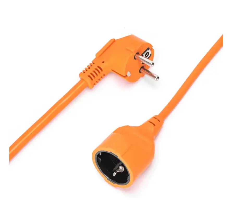 Verlengsnoer 15 meter - H05VV-F3G1,5 geaard - Oranje