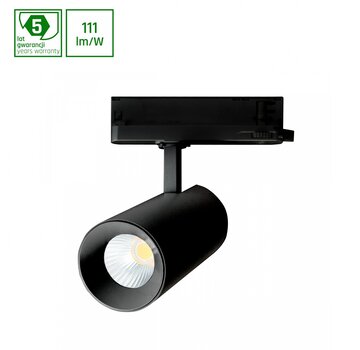 Spectrum LED Railspot 3F -  Andromeda Zwart - 111Lm / W - 15W - 27W Dipswitch | 940 Helder Wit - 5 jaar garantie