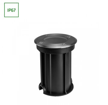 Moderne buiten grondspot zwart verstelbaar IP67 - Lukka