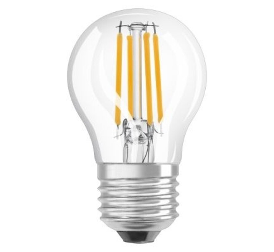 Classic LED E27 Peer Filament Helder 5.5W 806lm - 827 Zeer Warm Wit | Vervangt 60W