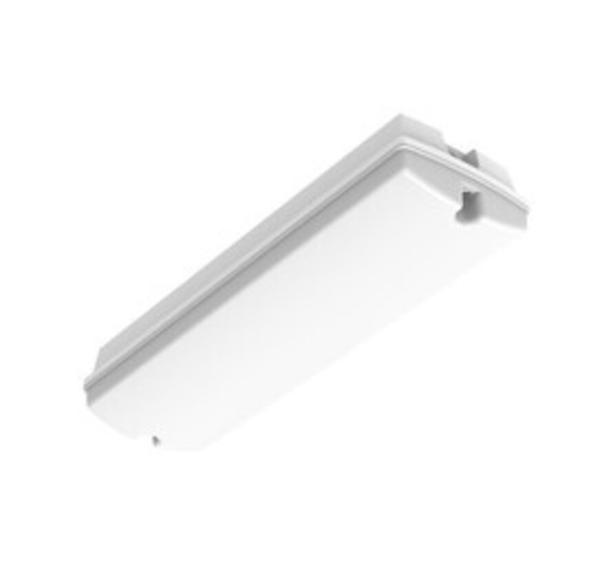 LED Noodverlichting opbouw IP66 - Portiek armatuur  Opaal cover  - 3W 450Lm | IK08  - 3uur batterij