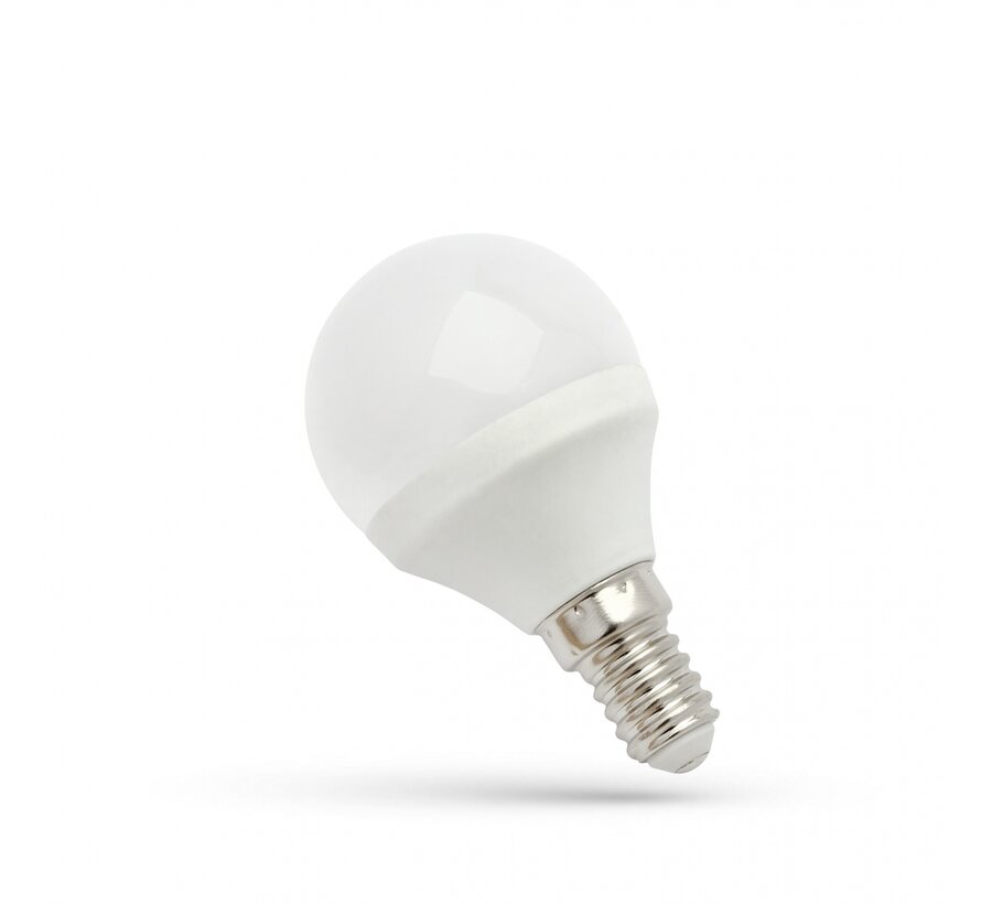 LED Lamp E14 fitting - G45 - 6400K daglicht wit - 6W vervangt 42W