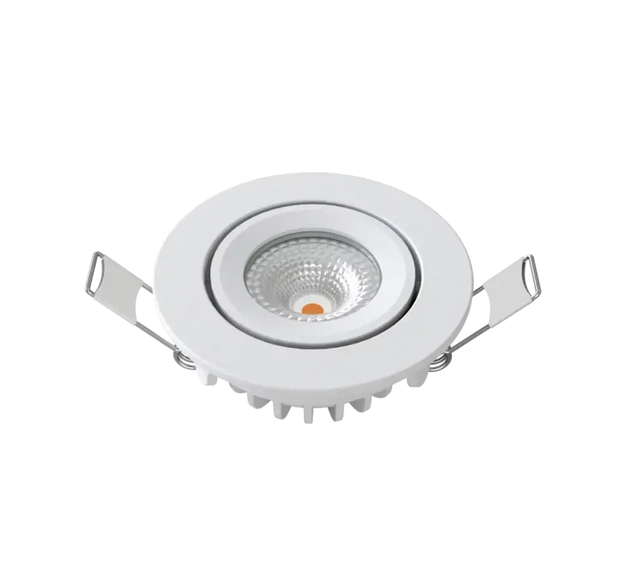 LED Mini Inbouwspot IP65 - Wit 62MM - 5W 450LM - 2700K 827 Warm Wit | Zaagmaat 52MM - Triac Dimbaar | Geschikt voor badkamer