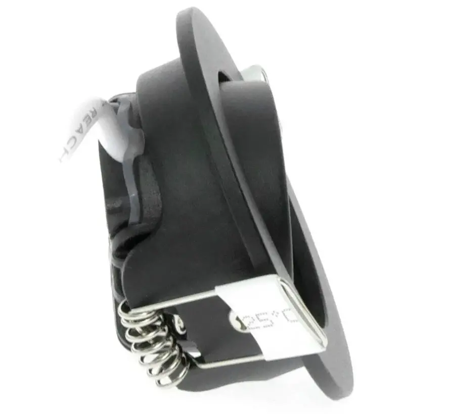 LED Mini Inbouwspot IP65 - Zwart 62MM - 5W 450LM - 2700K 827 Warm Wit | Zaagmaat 52MM - Triac Dimbaar | Geschikt voor badkamer