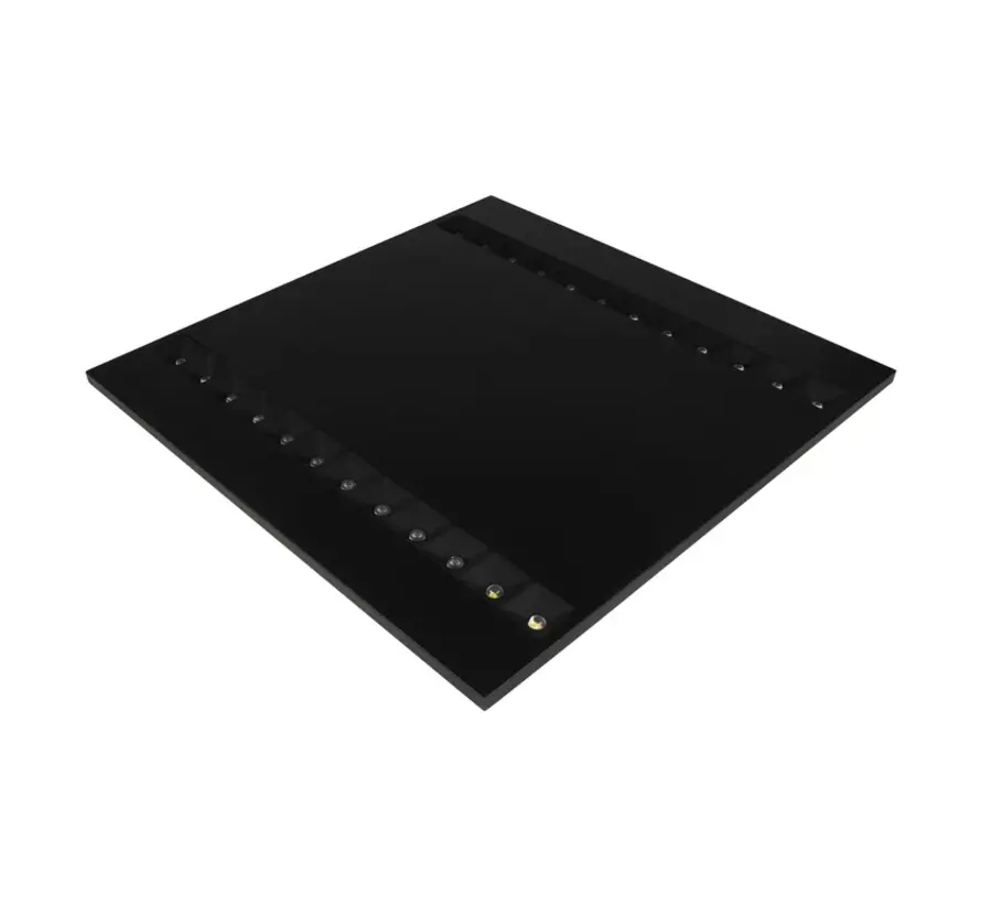 LED Paneel 60X60CM UGR16 Louvre - Aluminum Mat Zwart -  27.5W 4000Lm - 4000K 840 Koel Wit |  IP20