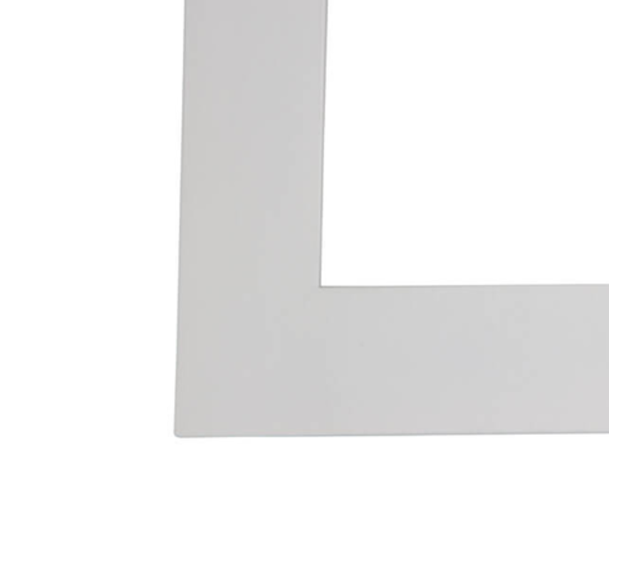 LED Paneel opbouw framesysteem - Klik Systeem - 150x30x7 cm - Wit aluminium - Geschikt voor Backlit en Sidelit panelen