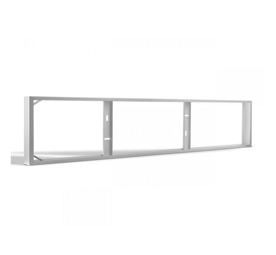 LED Paneel opbouw framesysteem - Klik Systeem - 150x30x7 cm - Wit aluminium - Geschikt voor Backlit en Sidelit panelen