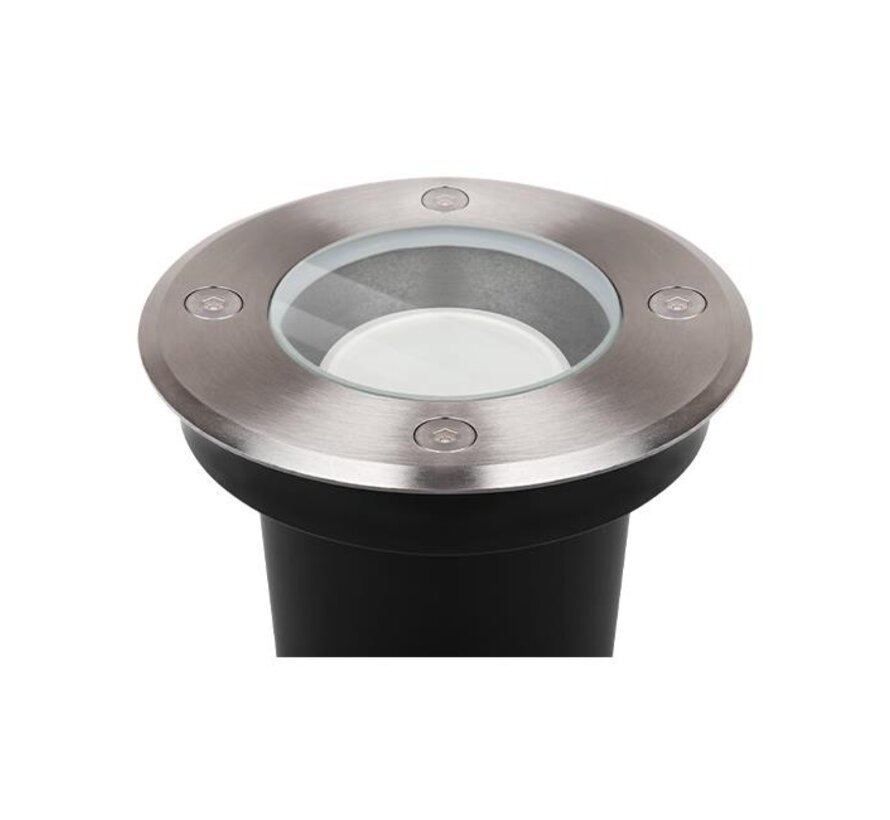 LED Grondspot - GU10 - Inbouw - IP67 - 230V - 110mm - Waterdichte Grondspot, Aluminium Behuizing, Max. 35W, IK09 Bescherming, Geschikt voor Tuin en Oprit