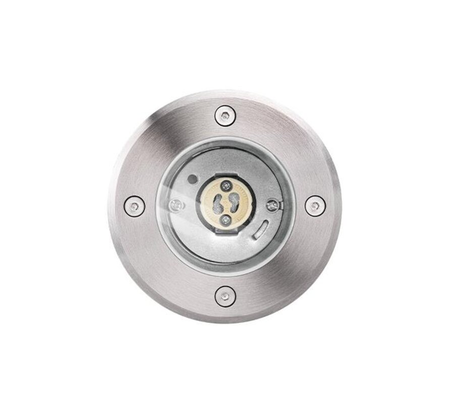 LED Grondspot - GU10 - Inbouw - IP67 - 230V - 110mm - Waterdichte Grondspot, Aluminium Behuizing, Max. 35W, IK09 Bescherming, Geschikt voor Tuin en Oprit