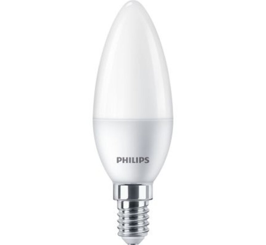 LED lamp kleine fitting E14 kaars 6500K 5W - Melkglas