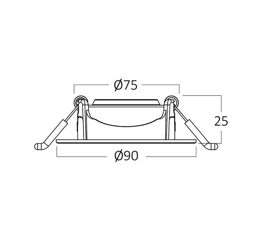 LED inbouwspot - 5W vervangt 35W - CCT - Kantelbaar